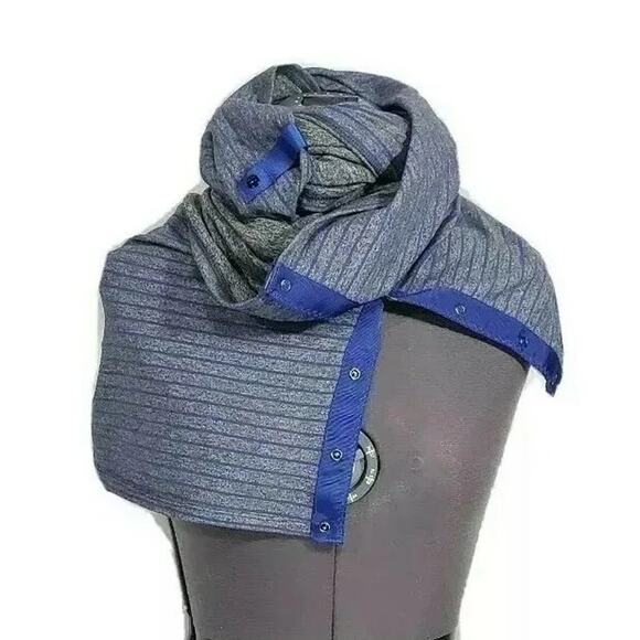 Lululemon Vinyasa Scarf Rulu Parallel Stripe Pigment Blue/Heather Black - Picture 11 of 11